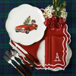 Table Linen Sets | Mrs. Alice Monogram<Mrs. Alice Katherine Berry Red Placemats & Napkins (Set of 4)