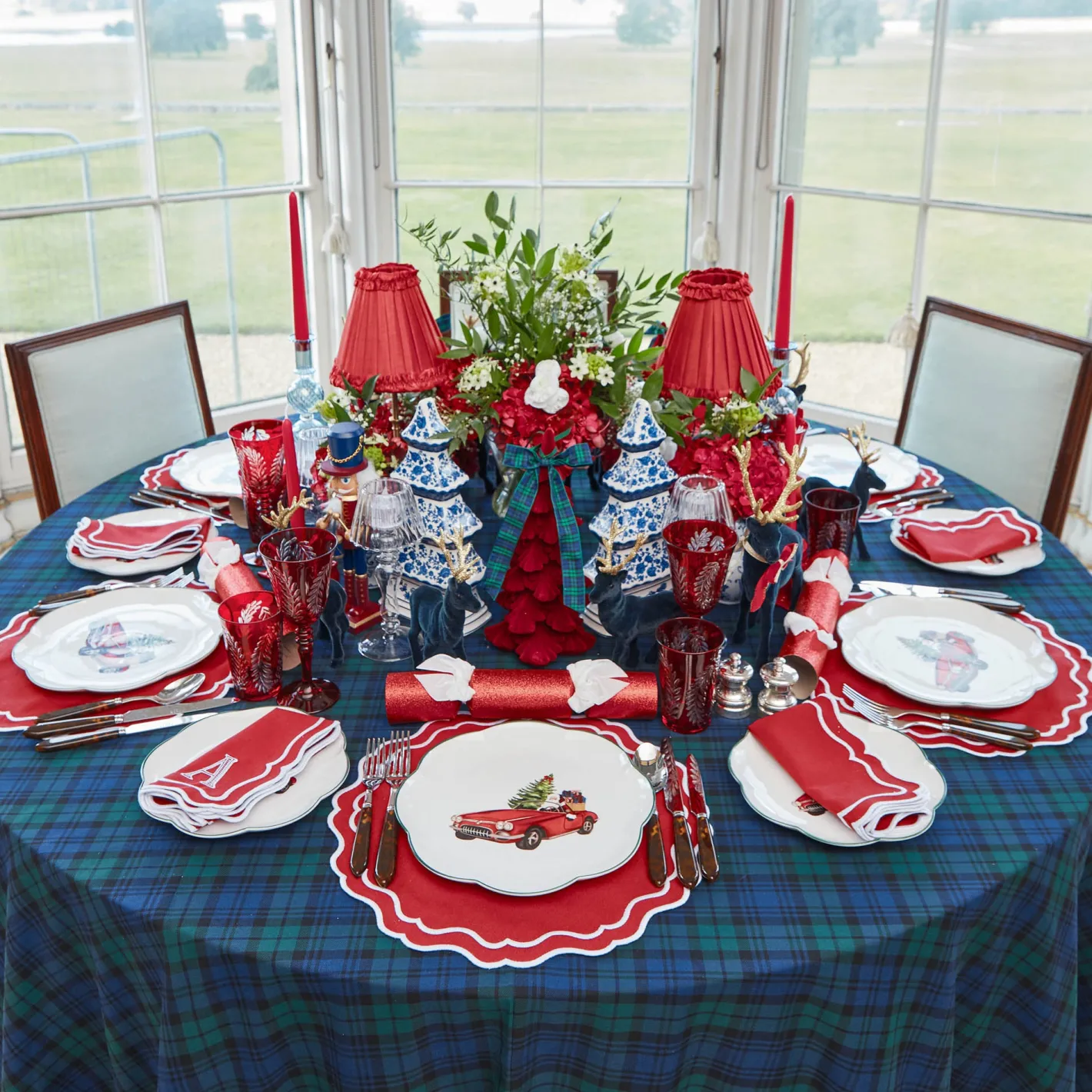 Table Linen Sets | Mrs. Alice Monogram<Mrs. Alice Katherine Berry Red Placemats & Napkins (Set of 4)