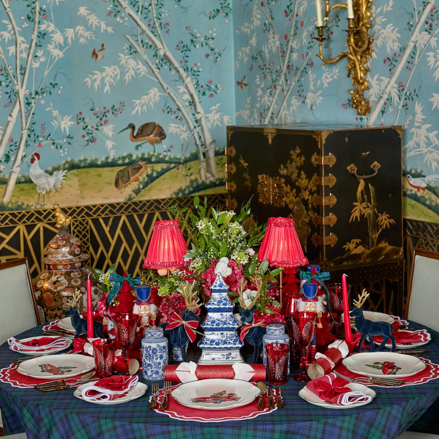 Table Linen Sets | Mrs. Alice Monogram<Mrs. Alice Katherine Berry Red Placemats & Napkins (Set of 4)