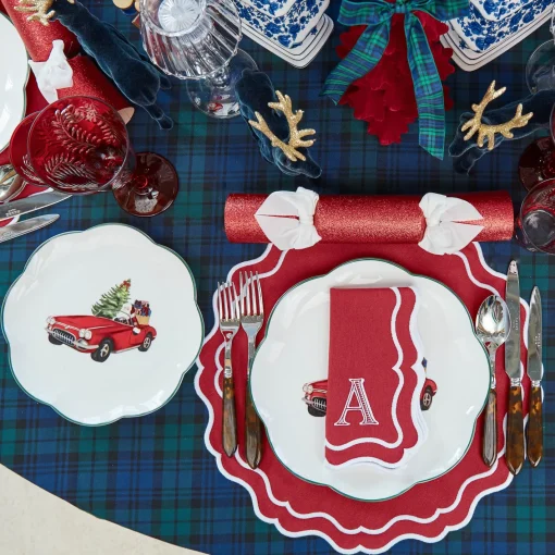 Placemats<Mrs. Alice Katherine Berry Red Placemats (Set of 4)