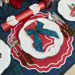 Table Linen Sets | Mrs. Alice Monogram<Mrs. Alice Katherine Berry Red Placemats & Napkins (Set of 4)