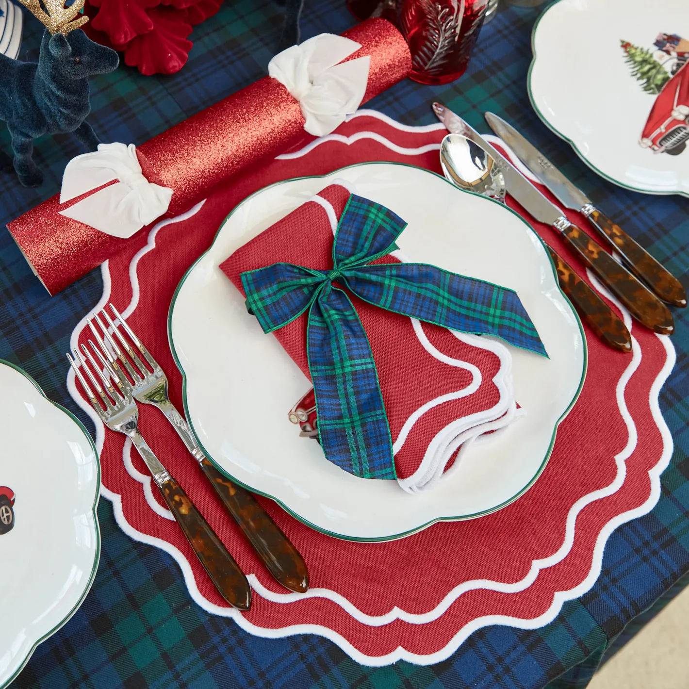 Table Linen Sets | Mrs. Alice Monogram<Mrs. Alice Katherine Berry Red Placemats & Napkins (Set of 4)