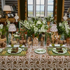Napkins | Mrs. Alice Monogram<Mrs. Alice Katherine Green & Chocolate Napkins (Set of 4)
