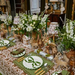 Napkins | Mrs. Alice Monogram<Mrs. Alice Katherine Green & Chocolate Napkins (Set of 4)