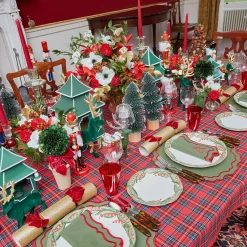 Table Linen Sets | Mrs. Alice Monogram<Mrs. Alice Katherine Green & Red Placemats & Napkins (Set of 4)