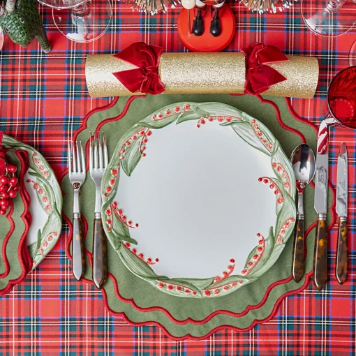 Placemats<Mrs. Alice Katherine Green & Red Placemats (Set of 4)