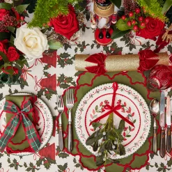 Placemats<Mrs. Alice Katherine Green & Red Placemats (Set of 4)