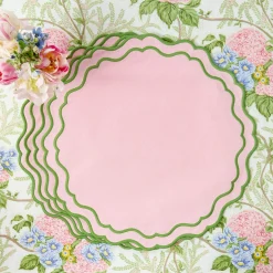 Placemats<Mrs. Alice Katherine Pink & Green Placemats (Set of 4)