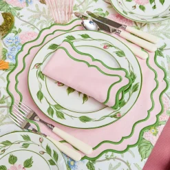 Napkins | Mrs. Alice Monogram<Mrs. Alice Katherine Pink & Green Napkins (Set of 4)
