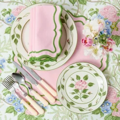 Napkins | Mrs. Alice Monogram<Mrs. Alice Katherine Pink & Green Napkins (Set of 4)