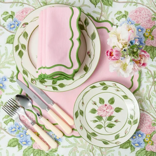 Napkins | Mrs. Alice Monogram<Mrs. Alice Katherine Pink & Green Napkins (Set of 4)