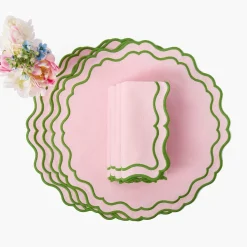 Placemats<Mrs. Alice Katherine Pink & Green Placemats (Set of 4)