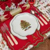 Table Linen Sets | Mrs. Alice Monogram<Mrs. Alice Katherine Red & Green Placemats & Napkins (Set of 4)