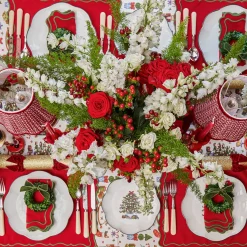 Table Linen Sets | Mrs. Alice Monogram<Mrs. Alice Katherine Red & Green Placemats & Napkins (Set of 4)