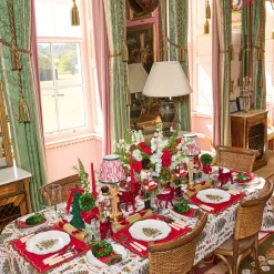 Table Linen Sets | Mrs. Alice Monogram<Mrs. Alice Katherine Red & Green Placemats & Napkins (Set of 4)