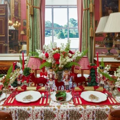 Table Linen Sets | Mrs. Alice Monogram<Mrs. Alice Katherine Red & Green Placemats & Napkins (Set of 4)