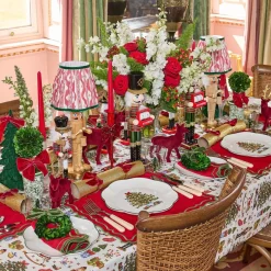 Table Linen Sets | Mrs. Alice Monogram<Mrs. Alice Katherine Red & Green Placemats & Napkins (Set of 4)