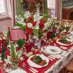 Table Linen Sets | Mrs. Alice Monogram<Mrs. Alice Katherine Red & Green Placemats & Napkins (Set of 4)