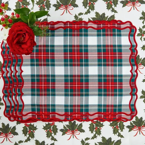 Placemats<Mrs. Alice Katherine Tartan Placemats (Set of 4)