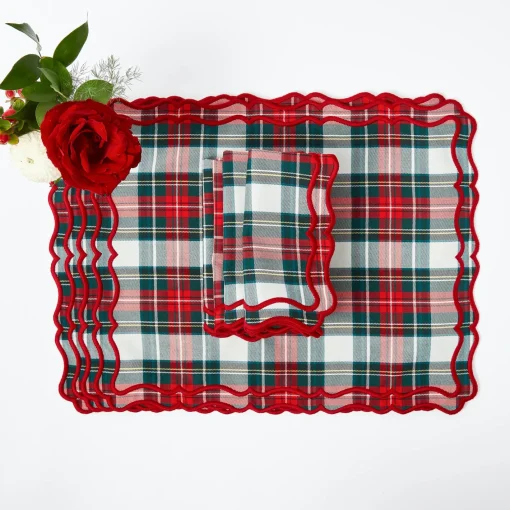 Placemats<Mrs. Alice Katherine Tartan Placemats (Set of 4)