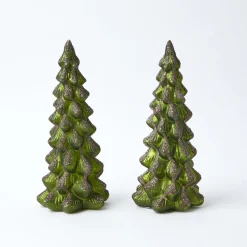 Christmas Decorations<Mrs. Alice Large Emerald Glass Christmas Tree (Pair)