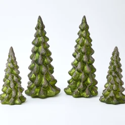 Christmas Decorations<Mrs. Alice Large Emerald Glass Christmas Tree (Pair)