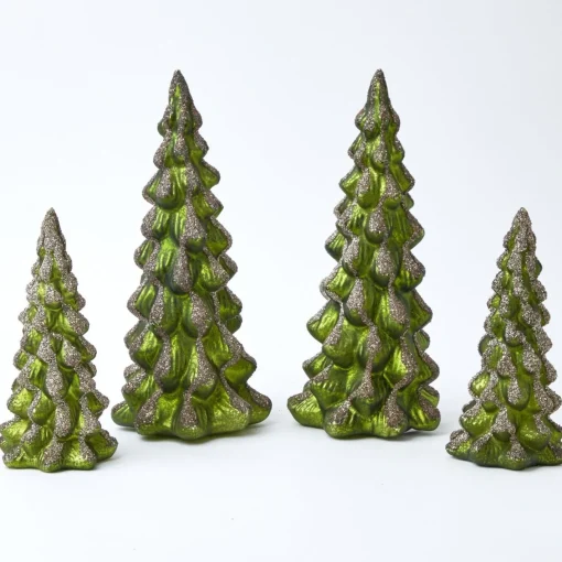 Christmas Decorations<Mrs. Alice Large Emerald Glass Christmas Tree (Pair)