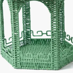 Spring Decorations | Pagodas & Lanterns<Mrs. Alice Large Green Rattan Chinoiserie Pagoda Lantern