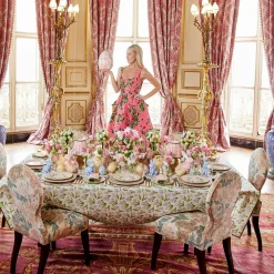 Spring Decorations<Mrs. Alice Large Pink Floral Tole Egg
