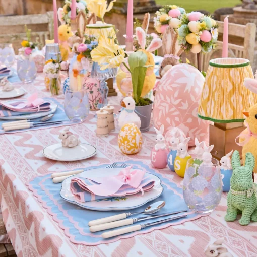 Spring Decorations<Mrs. Alice Large Pink Floral Tole Egg