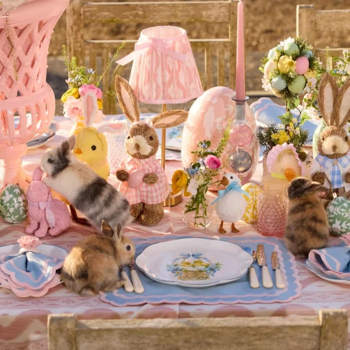 Spring Decorations<Mrs. Alice Large Pink Floral Tole Egg