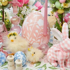 Spring Decorations<Mrs. Alice Large Pink Floral Tole Egg
