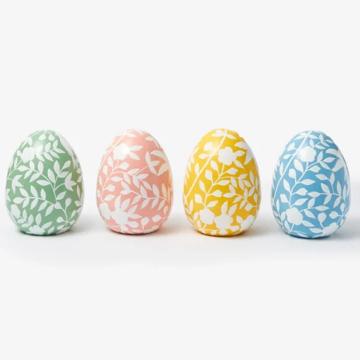 Spring Decorations<Mrs. Alice Large Yellow Floral Tole Egg