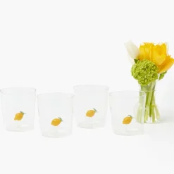 Summer Glassware | Glasses<Mrs. Alice Lemon Glasses (Set of 4)