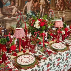 Napkins | Mrs. Alice Monogram<Mrs. Alice Lily Green & Red Napkins (Set of 4)