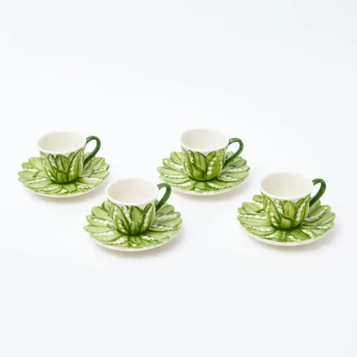 Teaware | For Her<Mrs. Alice Lily of the Valley Espresso Cup & Saucer
