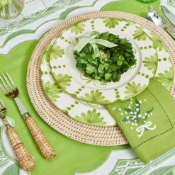 Napkins | For Her<Mrs. Alice Lily of the Valley Green Linen Napkins (Set of 4)