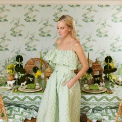 Napkins | For Her<Mrs. Alice Lily of the Valley Green Linen Napkins (Set of 4)