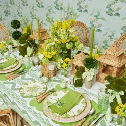 Napkins | For Her<Mrs. Alice Lily of the Valley Green Linen Napkins (Set of 4)