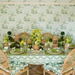 Napkins | For Her<Mrs. Alice Lily of the Valley Green Linen Napkins (Set of 4)