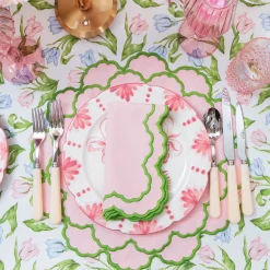 Napkins | Mrs. Alice Monogram<Mrs. Alice Lily Pink & Green Napkins (Set of 4)