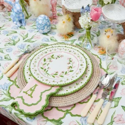Napkins | Mrs. Alice Monogram<Mrs. Alice Lily Pink & Green Napkins (Set of 4)