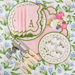 Table Linen Sets | Mrs. Alice Monogram<Mrs. Alice Lily Pink & Green Placemats & Napkins (Set of 4)