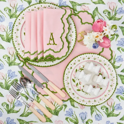 Table Linen Sets | Mrs. Alice Monogram<Mrs. Alice Lily Pink & Green Placemats & Napkins (Set of 4)