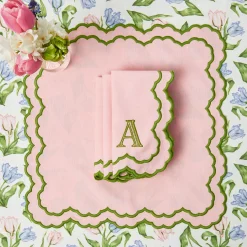 Table Linen Sets | Mrs. Alice Monogram<Mrs. Alice Lily Pink & Green Placemats & Napkins (Set of 4)