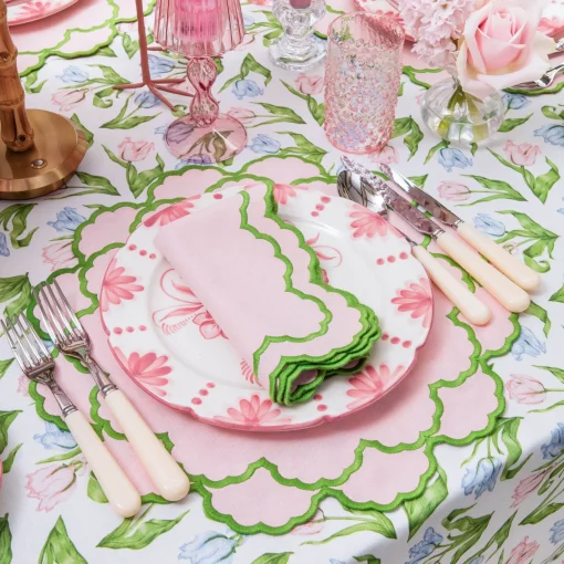 Table Linen Sets | Mrs. Alice Monogram<Mrs. Alice Lily Pink & Green Placemats & Napkins (Set of 4)