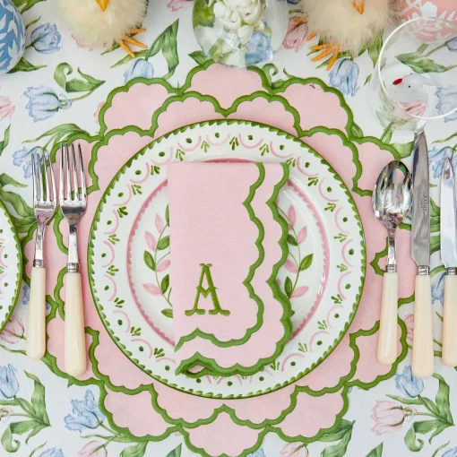 Table Linen Sets | Mrs. Alice Monogram<Mrs. Alice Lily Pink & Green Placemats & Napkins (Set of 4)