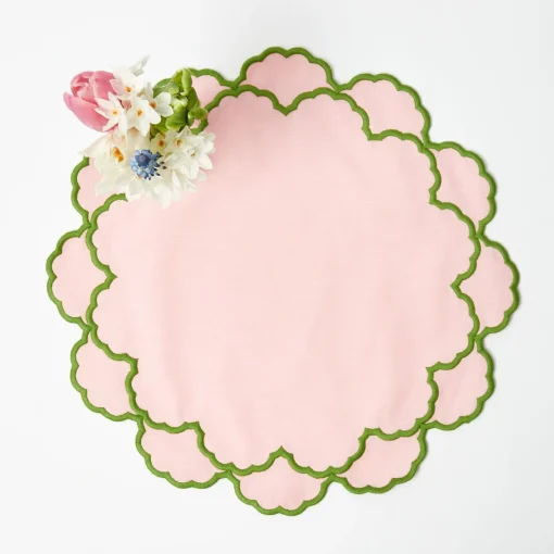 Placemats | For Her<Mrs. Alice Lily Pink & Green Placemats (Set of 4)