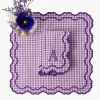 Napkins | Mrs. Alice Monogram<Mrs. Alice Lily Purple Gingham Napkins (Set of 4)