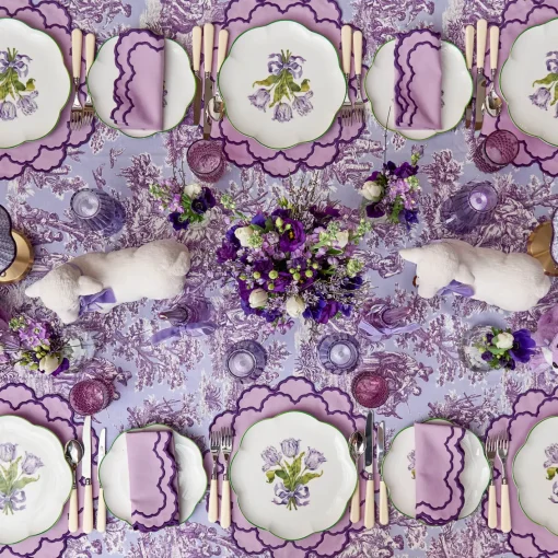 Placemats<Mrs. Alice Lily Purple Gingham Placemats (Set of 4)